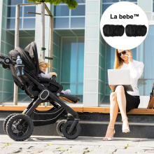 La bebe™ Wheel Cover M (26-31 cm) Art.135675 Black Чехлы на колёса на резинке, 2 шт