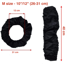La bebe™ Wheel Cover M (26-31 cm) Art.135675 Black Чехлы на колёса на резинке, 2 шт