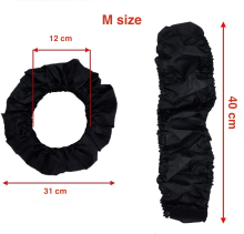 La bebe™ Wheel Cover M (26-31 cm) Art.135675 Black Чехлы на колёса на резинке, 2 шт