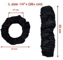La bebe™ Wheel Cover L (36+ cm) Art.135676 Black Riepu pārvalki ar gumiju , 2 gab