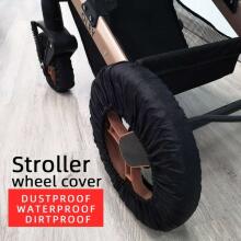 La bebe™ Wheel Cover L (36+ cm) Art.135676 Black Riepu pārvalki ar gumiju , 2 gab