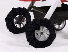 La bebe™ Wheel Cover L (36+ cm)  Art.135676 Black Чехлы на колёса на резинке, 2 шт