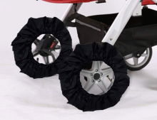 La bebe™ Wheel Cover L (36+ cm) Art.135676 Black Riepu pārvalki ar gumiju , 2 gab