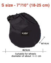 La bebe™ Wheel Cover S (18-25 cm) Art.135675 Black, Riepu pārvalki,2 gab, S izmērs