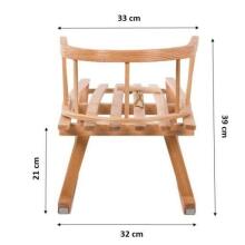 Wood Sledge Art.135819  Детские деревянные санки со спинкой, особо выносливые (без ручки) 90см