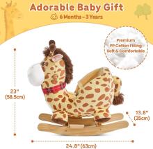 Kidsworld Rocking Chair Art.135820  Mīksts šūpuļzirdziņš ar muguriņas atbalstu (Šupuļzirgs)