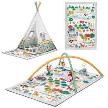 Kinderkraft Gardener 3 in 1  Art.KPLIGA00MUL0000 Attīstošais paklājs-telts
