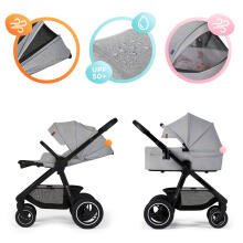 KinderKraft Everyday 2 in1 Art.KSEVER00LGR2000 Light Grey  Universālie rati 2 in1