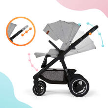 KinderKraft Everyday 2 in1 Art.KSEVER00LGR2000 Light Grey  Universālie rati 2 in1