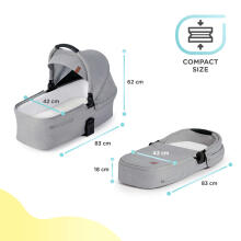 KinderKraft Everyday 2 in1 Art.KSEVER00LGR2000 Light Grey  Universālie rati 2 in1
