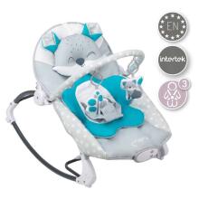 Momi Bouncer Luis Art.BULE00017 Blue Stilīgs mazuļu šūpuļkrēsls ar mūziku un vibrāciju