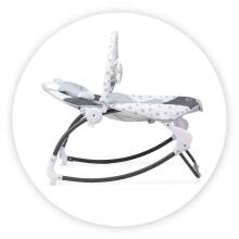 Momi Bouncer Luis Art.BULE00018 Grey Стильный детский шезлонг с музыкой и вибрацией