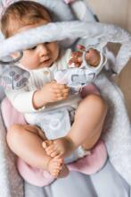 Momi Bouncer Luis Art.BULE00018 Grey Стильный детский шезлонг с музыкой и вибрацией