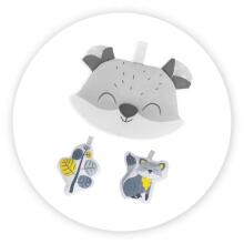 Momi Bouncer Luis Art.BULE00018 Grey Стильный детский шезлонг с музыкой и вибрацией