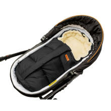 Sensillo Combi Romper Bag Art.8478 Black Спальный мешок для коляски на натуральной овчинке
