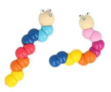 Kids Krafts Majigg Woody The Worm Art.WD224 Attīstoša koka rotaļlieta Tārpiņš
