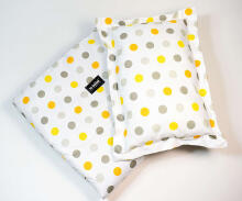 La bebe™ Minky+Cotton Set 100x75/40x25 Art.137580 Color Dots Velvet Sega un spilvens (100x75/40x25 cm)