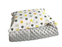 La bebe™ Minky+Cotton Set 100x75/40x25 Art.137580 Color Dots Velvet Sega un spilvens (100x75/40x25 cm)