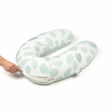 Doomoo Buddy Art.B31 Aqua Leaves Green Многофункциональная подушка для беременных и кормящих