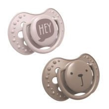 LOVI dinamiskais silikona knupītis HEY GIRL, 3-6m, 2 gab, brown, 22/886girl