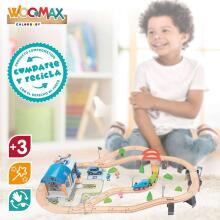 Woomax Wood Train Art.46455 Koka vilciens
