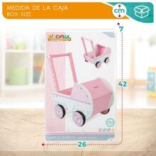 Woomax Doll Pram Art.46475 Koka ratiņi lellēm