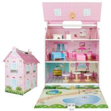 Woomax Dollhouse Art.85295 Деревянный кукольный домик с мебелью