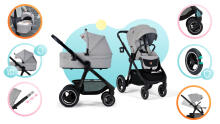 KinderKraft Everyday 2 in1 Art.KSEVER00DEN3000 Denim  Universālie rati 2 in1