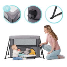 KinderKraft Movi  Art.KCMOVI00GRY0000 Grey Дорожная кроватка - манеж