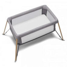KinderKraft Movi  Art.KCMOVI00WOD0000 Grey Wood Manēža - ceļojumu gultiņa
