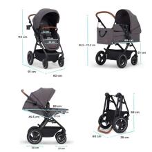 KinderKraft B-Tour 3 in1 Art.KSBTOU00DGR3000 Dark Grey Universālie rati 3 in1