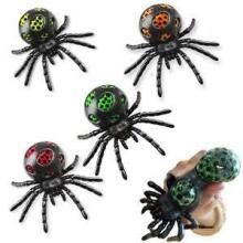 Toi Toys  Antistress Squeeze  Black Spider Art.543290  Silikona rotaļlieta antistress Zirneklis