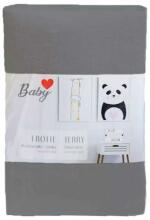 Carbotex palags ar gumiju peleks 60x120cm Art.PF60-CAR-MMT24 Carbotex Jersey Sheet 60x120cm Grey