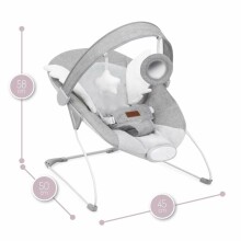 Momi Bouncer Tuli  Art.BULE00021 Wings Grey   Modern rocking chair with music and vibration