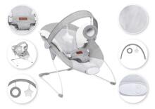 Momi Bouncer Tuli  Art.BULE00021 Wings Grey   Modern rocking chair with music and vibration