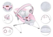 Momi Bouncer Tuli  Art.BULE00020 Wings Pink  Modern rocking chair with music and vibration