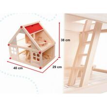 Ikonka DollHouse Art.KX6486_1   Деревянный кукольный домик Монтессори, 40см