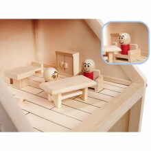 Ikonka DollHouse Art.KX6486_1   Деревянный кукольный домик Монтессори, 40см