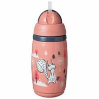 TOMMEE TIPPEE thermos-krūzīte INSULATED STRAW 266ml, 12m+, pink, 447825