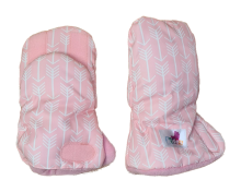 Zoogi Handmuff/Footmuff  Set Art.139091 Pink/White
