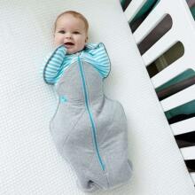 Love To Dream Swaddle Up Organic  Blue L Art. LTD-L1001001DBLL  Хлопковая пелёнка-спальный мешок для комфортного сна, пеленания L раз.