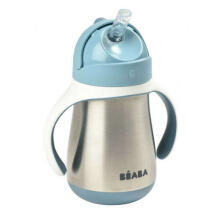 Beaba Steel Cup Art.913481 Blue Поильник с трубочкой с нержавеющей стали,250мл