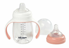 Beaba Learning Cup Art.913478 Pink  Бутылочка для кормления  c ручками 210 мл.