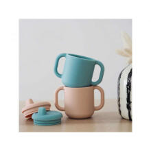 Beaba Silicone Cup Art.913524 Blue Силиконовая обучающая кружечка c ручками, 170 мл.