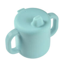 Beaba Silicone Cup Art.913524 Blue Силиконовая обучающая кружечка c ручками, 170 мл.