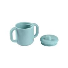 Beaba Silicone Cup Art.913524 Blue Силиконовая обучающая кружечка c ручками, 170 мл.