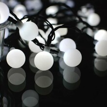 200 LED Ziemassvētku vītnes burbuļi, garums 17m., Aukstā gaisma, 2022 Y