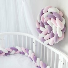 Aizsargpolsterējums bērnu gultiņu malām - violets