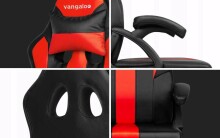 Spēļu krēsls VANGALOO, melns/sarkans