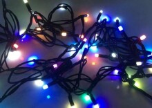 200 LED Ziemassvētku āra vītne, garums 18,7 m., Daudzkrāsains